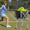 Topyond Foldable Aluminium Alloy Tennis Ball Hopper Cart with Wheels - Portable Basket Trolley for Tennis Balls Storage view 3