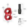 HERCHR Bicycle Brake Extension Seat, 1Pair 14-16 16-18 406 Bike V Brake Extension Conversion Aluminum Alloy Material Seat Wheel Set V Brake Extension for Bike(red) view 2