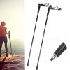 1 Pair of 5-Section Folding Damping Alpenstock with Inner Lock Telescopic Hiking Walking Sticks view 2