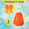 Hotop 3 Pcs 10 in Cheerleading Pom Poms and Large Cheerleader Hair Bow Cheer Pompoms Cheerleading Accessories for Sport Events Dance Party Basketball Football Team(Orange,Classic) view 2