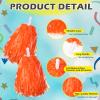 Hotop 3 Pcs 10 in Cheerleading Pom Poms and Large Cheerleader Hair Bow Cheer Pompoms Cheerleading Accessories for Sport Events Dance Party Basketball Football Team(Orange,Classic) view 3
