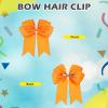 Hotop 3 Pcs 10 in Cheerleading Pom Poms and Large Cheerleader Hair Bow Cheer Pompoms Cheerleading Accessories for Sport Events Dance Party Basketball Football Team(Orange,Classic) view 4
