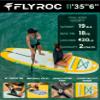 11x35 Extra Wide Inflatable Paddle Board, 430lb Capacity Stable Paddleboard for Yoga, Stand up Paddle Board for Adults(x3), Full Coverage EVA Deck, 5 Handles, 100L Backpack, All-Round view 2