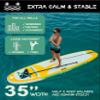 11x35 Extra Wide Inflatable Paddle Board, 430lb Capacity Stable Paddleboard for Yoga, Stand up Paddle Board for Adults(x3), Full Coverage EVA Deck, 5 Handles, 100L Backpack, All-Round view 3