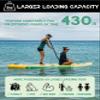 11x35 Extra Wide Inflatable Paddle Board, 430lb Capacity Stable Paddleboard for Yoga, Stand up Paddle Board for Adults(x3), Full Coverage EVA Deck, 5 Handles, 100L Backpack, All-Round view 4