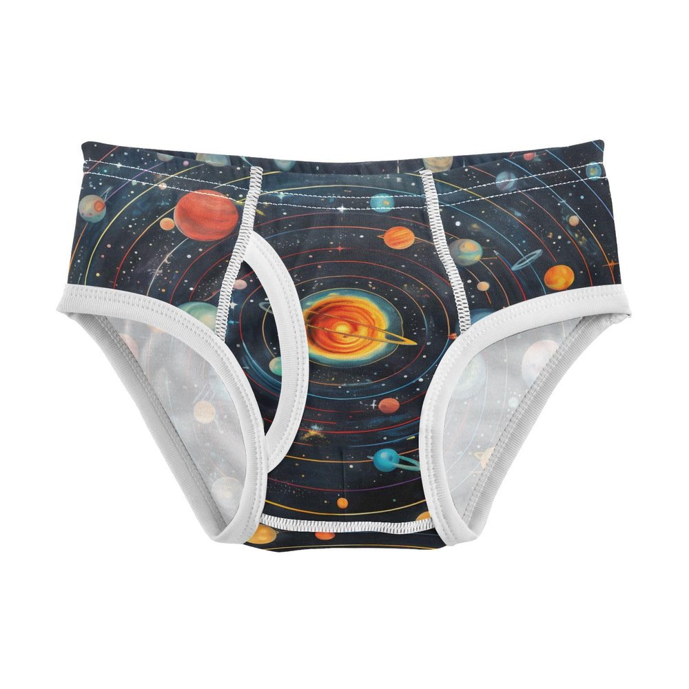ALAZA Cartoon Solar System Planet Boys' Briefs Soft Underwear Available in Sizes 3t Multicolor