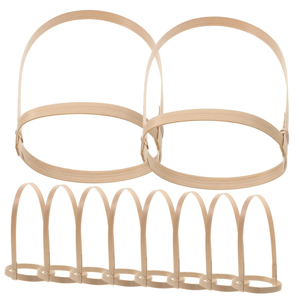 Yardwe 10 Pack Bamboo Drink Carrier with Handle for Coffee Cups
