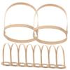 Yardwe 10 Pack Bamboo Drink Carrier with Handle for Coffee Cups view 1