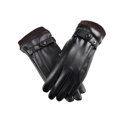 POPETPOP Touchscreen Riding Gloves Windproof Women's Ski Gloves Pu Leather Warm Women's Sports Full Protection