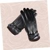 POPETPOP Touchscreen Riding Gloves Windproof Women's Ski Gloves Pu Leather Warm Women's Sports Full Protection view 3