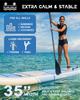 11x35 Extra Wide Inflatable Paddle Board, 430lb Capacity Stable Paddleboard for Yoga, Stand up Paddle Board for Adults(x3), Full Coverage EVA Deck, 5 Handles, 100L Backpack, All-Round view 3