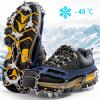 Crampons Ice Cleats Traction Snow Grips for Boots Shoes Women Men Anti Slip 19 Stainless Steel Spikes Safe Protect for Hiking Fishing Walking Climbing Mountaineering view 2