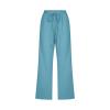 Cotton Linen Pants for Women Trendy 2026 High Waist Drawstring Cropped Pant Trousers Casual Summer Wide Leg Capris view 3