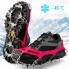 Crampons Ice Cleats Traction Snow Grips for Boots Shoes Women Men Anti Slip 19 Stainless Steel Spikes Safe Protect for Hiking Fishing Walking Climbing Mountaineering view 2