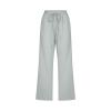 Cotton Linen Pants for Women Trendy 2024 High Waist Drawstring Cropped Pant Trousers Casual Summer Wide Leg Capris view 3