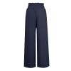 Akklian Womens Linen Pants Summer High Waisted Wide Leg Casual Loose Palazzo Pants Lounge Beach Trousers with Pockets 2024 Navy view 4