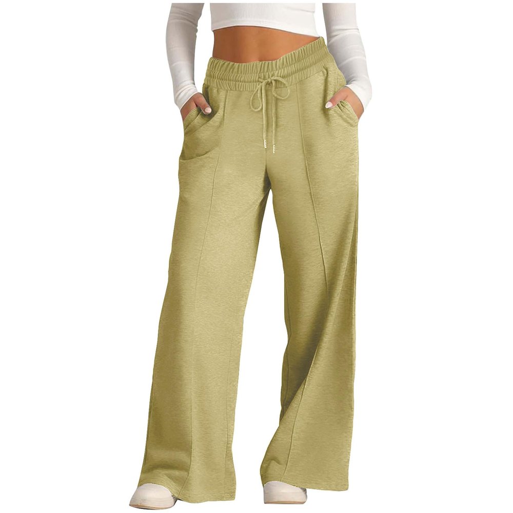 Women's Drawstring High Waisted Wide Leg Long Pants Casual Sweatpants Athletic Loose Lounge Workout Joggers Pant 2024