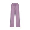 Cotton Linen Pants for Women Trendy 2024 High Waist Drawstring Cropped Pant Trousers Casual Summer Wide Leg Capris view 3