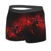 FEMOS Men'S Boxer Briefs -Explosion Burst Red Black- Comfort Fit,Stretch Microfiber Underwear Trunks,Breathable Mens Boxer Shorts, Small view 2