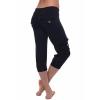 Akklian Women's Capri Yoga Pants Active Leggings Gym Cropped Trousers Drawstring Workout Sweatpants Causal Pants with Pockets Black view 2