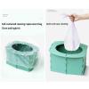 JUSHZ Camping Toilet Portable Toilets Portable Toilet Outdoor Bags Bucket for Home Indoor for Car Bedside Foldable Thickened PP Material Outdoor Portable Easy to Clean (Pink 1,11x22x14cm) view 4