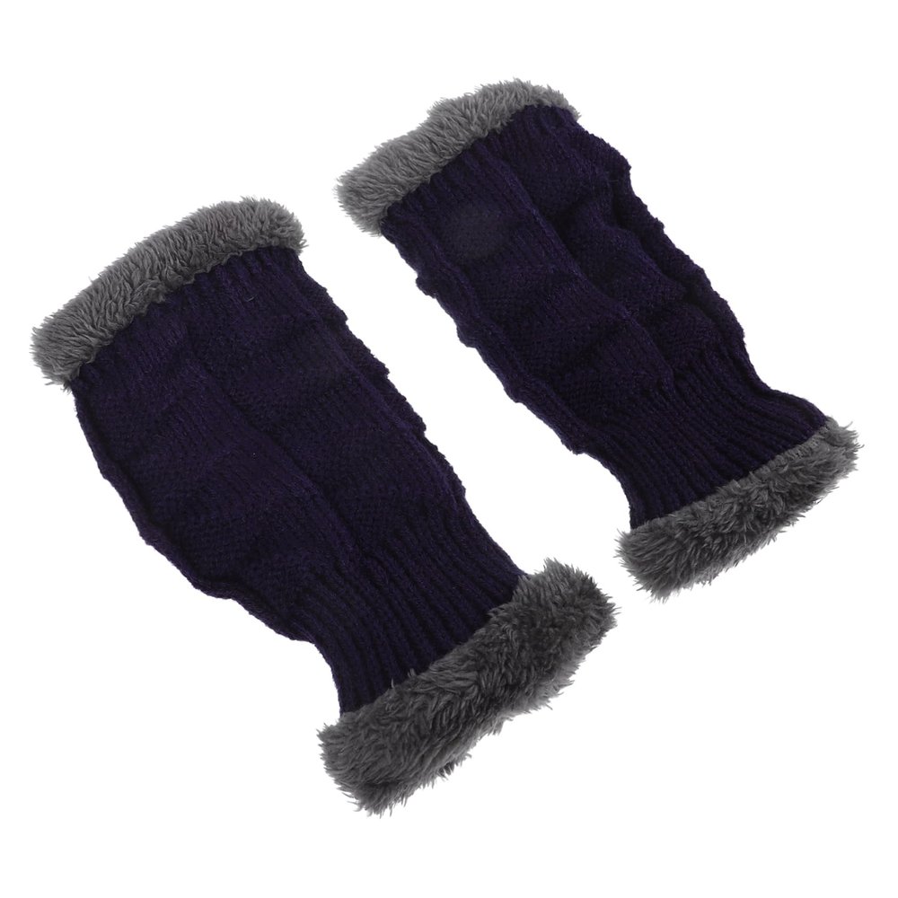 GALPADA Men's Winter Gloves Knitted Warm Mitts Women's Winter Gloves for Cold Weather Comfortable Open Finger Arm Covers Random Color