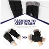 GALPADA Men's Winter Gloves Knitted Warm Mitts Women's Winter Gloves for Cold Weather Comfortable Open Finger Arm Covers Random Color view 3