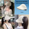 2024 New Women's Large Brim UV Protection Empty Top Sun Hat,Outdoor UV Protection Widened Brim Hollow Top Sun Hat for Women (2PCS-F) view 3