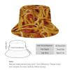 Tomato Spaghetti Bucket Hat for Men Women Funny Food Summer Beach Fishing Packable Outdoor Sun Fisherman Hat Fashion Retro view 2