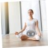 LIOOBO 1pcs Exercise Ball for Pregnancy Fitness PVC Yoga Ball for Core Strength Back Pain Relief and Birthing Training for Moms and Boys and Girls Silver Gray view 4