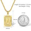 Dayouny Letter Pendant Necklace Z, Gold Pendant Necklaces, Square Letter Pendant for Men Womens,18K Yellow Gold Plated, Capital Initial Christmas Birthday Jewelry, 22inch view 3
