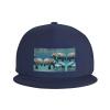 Manatee Animals Custom Baseball Cap with Print Photo, Personalized Adjustable Summer Sun Hat Unisex Navy Blue view 2