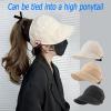 2024 New Women's Large Brim UV Protection Empty Top Sun Hat,Outdoor UV Protection Widened Brim Hollow Top Sun Hat for Women (White) view 4