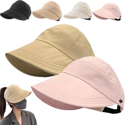 2024 New Women's Large Brim UV Protection Empty Top Sun Hat,Outdoor UV Protection Widened Brim Hollow Top Sun Hat for Women (2PCS-E)