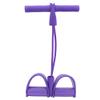 Fitness Pull Rope with 2 Tube Foot Pedal, Elastic Leg Puller for SitUp Abdominal Exercise and Training Equipment (Purple) view 1