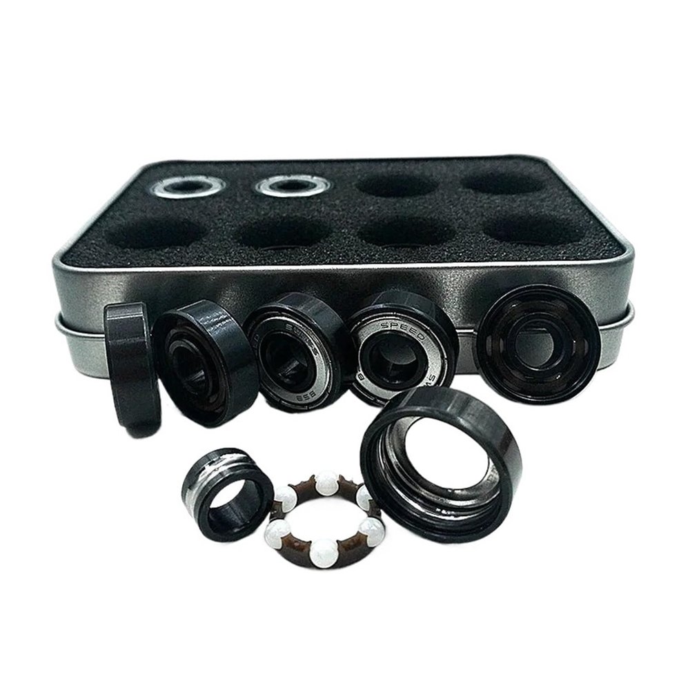 DNRJEWTA Roller Skate Bearing 16pcs BSB Swiss Speed Bearing 608 Fast White Ceramic Balls Roller Skates Inline Skating Skateboard BSB Bearing Ceramica Skating Shoe Bearings