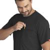 Red Kap Men's Tall Size Cooling Short Sleeve Pocket Tee, Black, XX-Large Tall view 3