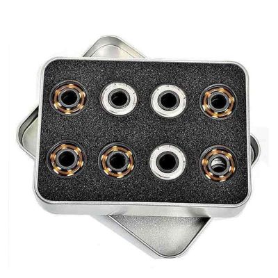 DNRJEWTA Roller Skate Bearing 16pcs BSB White/Black Ceramic Bearings 7 Balls White Pottery Beads Zirconia Bearing Slalom Skate Bearing Swiss 608ZZ Skating Shoe Bearings (Color : White Ball Ceramic)