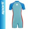 Sporti Kids Full Wetsuits - Seaskin Wetsuit for Boys Girls - Neoprene Thermal Swimsuits for Swim Practice - Short Sleeve Thermal Swimsuit - UPF 50 Minnow Short Sleeve - Splash Blue/Tomato Red - 2T view 2