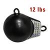 Extreme Max 3006.6955 Coated Ball-with-Fin Downrigger Weight - 12 lbs. with Silver Flash view 2
