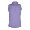 Monterey Club Women's Microfiber Tailored Collar Solid Sleeveless Polo Shirt #4063 (True Violet, X-Large) view 1