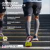 DANISH ENDURANCE Calf Compression Sleeve, 21-26 mmHG, Recovery & Sport, Unisex, 1 or 3 Pack, White, Small view 3
