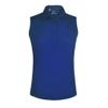 Monterey Club Women's Microfiber Tailored Collar Solid Sleeveless Polo Shirt #4063 (Reflex Blue, Small) view 1