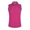 Monterey Club Women's Microfiber Tailored Collar Solid Sleeveless Polo Shirt #4063 (Raspberry, 2X-Large) view 1