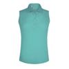 Monterey Club Women's Microfiber Tailored Collar Solid Sleeveless Polo Shirt #4063 (Turquoise, 2X-Large) view 1