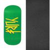 Deathwish Skateboards Yuri Facchini Gang Name Green/Yellow Skateboard Deck - 8" x 31.5" with Black Magic Skateboard Griptape Black - Bundle of 2 Items view 1