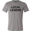 SwingJuice Golf T-Shirt Local Legend Crew Neck Short Sleeve Funny Golf Shirt for Men and Women Grey S view 1
