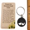 Westmon Works Faith of a Mustard Seed Keychain & Prayer Card Set - Metal Key Ring with Matthew 17:20 Holy Card view 3