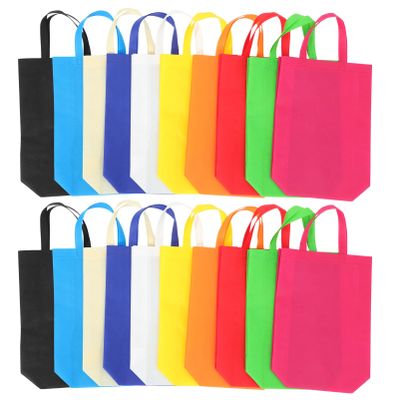 Amosfun 30pcs Reusable Non-woven Grocery Bags Lightweight Shopping Tote with Handles Versatile Storage for Daily Use Design for and Storage