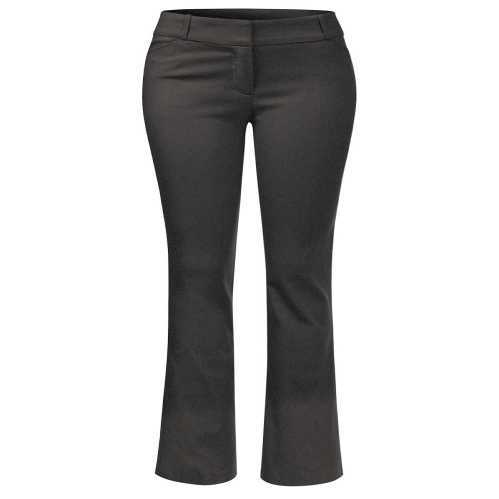 Design by Olivia Women's High Waist Comfy Stretchy Bootcut Trouser Pants Heather Charcoal 1XL